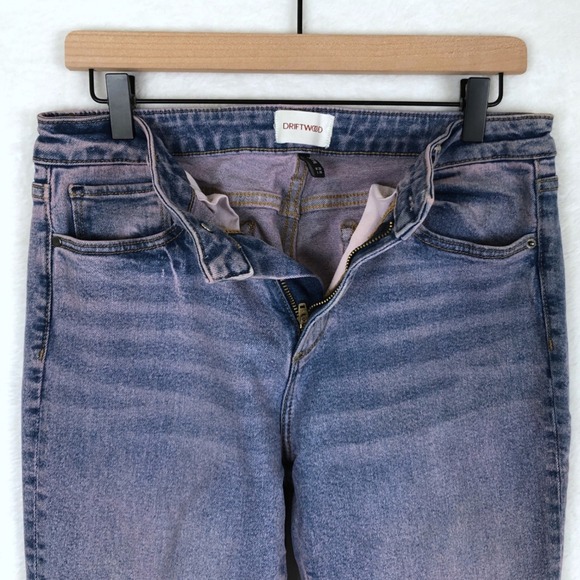 DRIFTWOOD Colette Embroidered Floral Straight Leg Jeans Women's 30x26 Crop Cuff - Picture 3 of 12